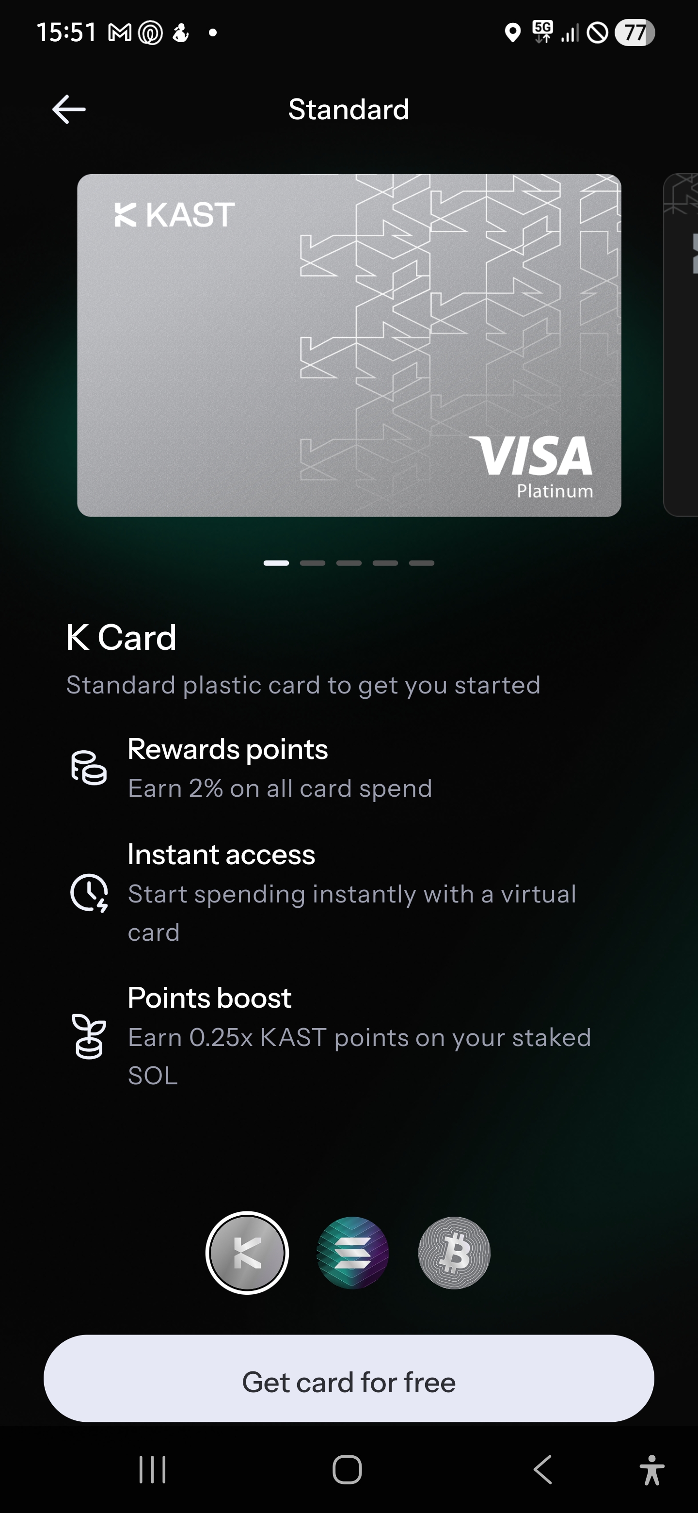 KAST K Card - Classic design